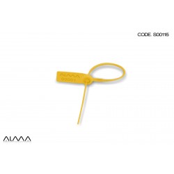 Adjustable pull tight plastic strap security seal color yellow SM0115 