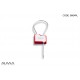 Steel Cable security Seal color red S004PL