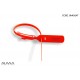 Adjustable pull tight plastic strap security seal color red SM0124T 