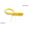 Adjustable pull tight plastic strap security seal color yellow SM0124T 